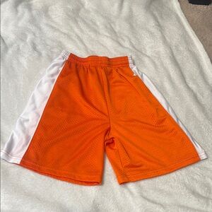 Nike Orange and White Kids Athletic Shorts